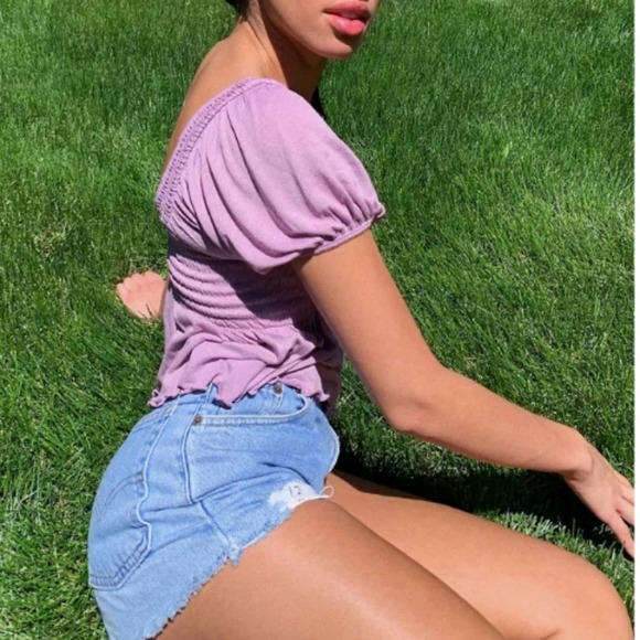 🎉HP🎉 No boundaries Pink Ruched Short Sleeve Top - Picture 2 of 7